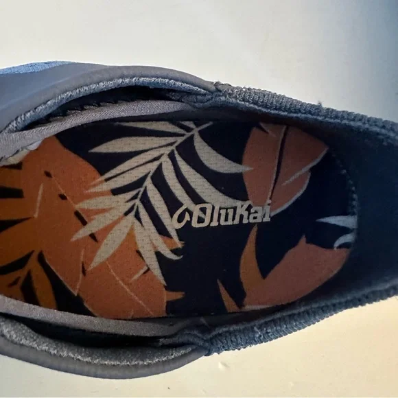 OluKai Huai Blue Gray Sneakers Size 8.5 - Picture 7 of 8